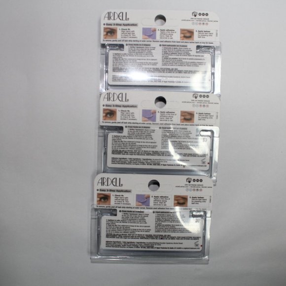 3 Pack Ardell Professional Natural 2 110 & 1 135 False Eyelashes in Black - Picture 2 of 5